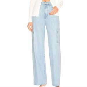 FRAME High Rise Baggy Pocket Jeans Genoa Light Wash Size 29 Cotton